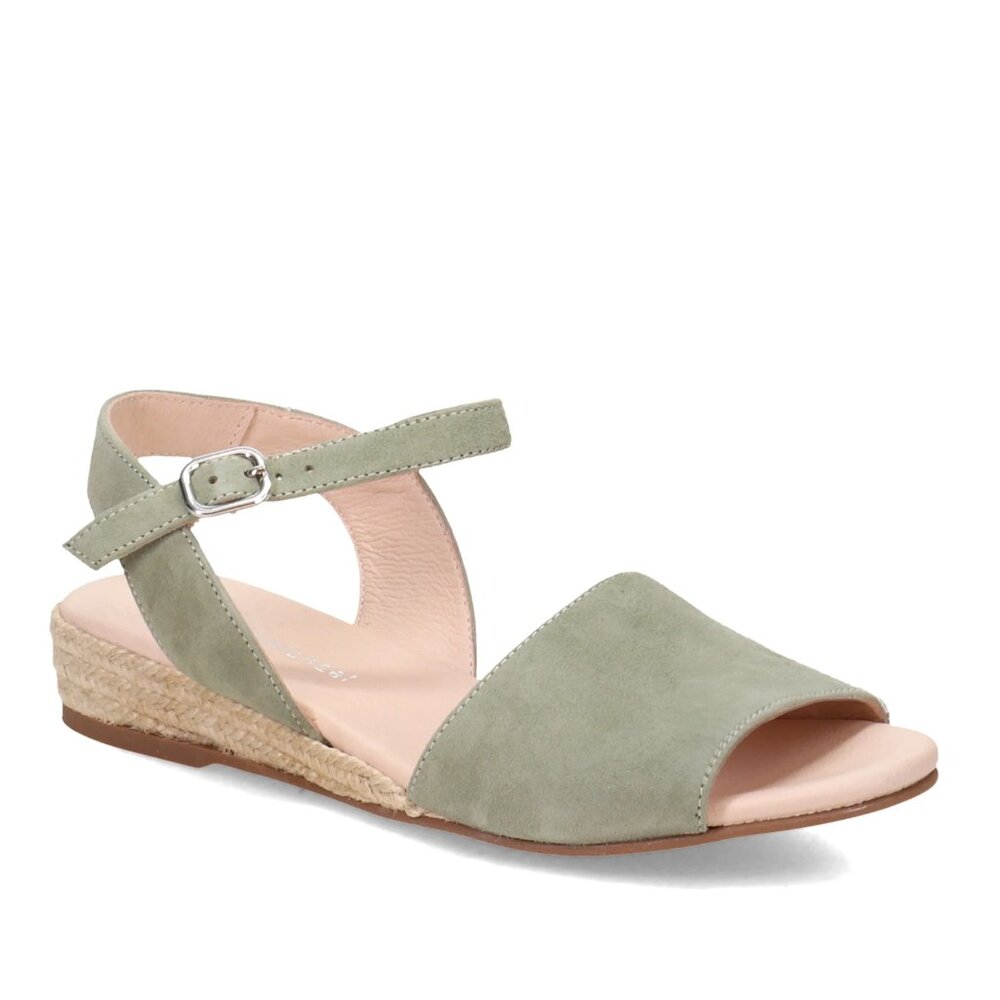 NEW Eric Michael Women Shannon Khaki Open Toe Mule Ankle Strap Dress Sandal